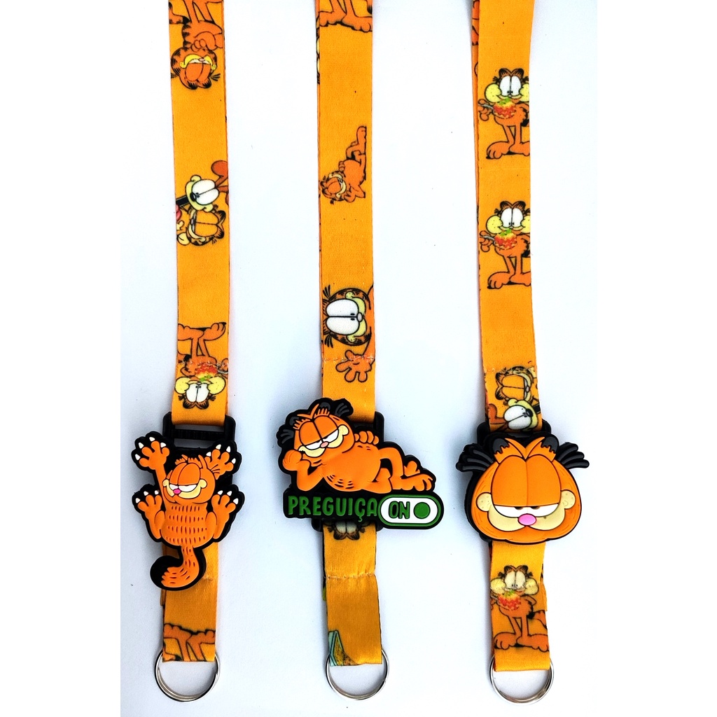 Cordão Aplique Emborrachado Garfield em Oferta na Shopee