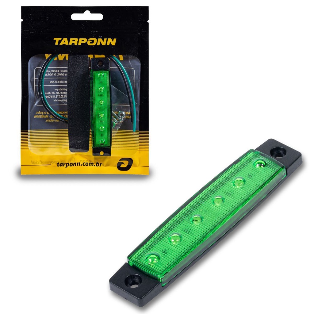 Sinalizador Lanterna Delimitadora Lateral 6 Leds 12V 24V Verde Alto Brilho Universal em Oferta na Shopee