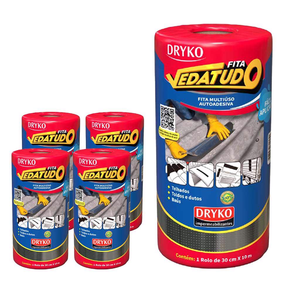 Fita Asfáltica Vedatudo 30 cm X 10 m 5 Unidades DRYKO