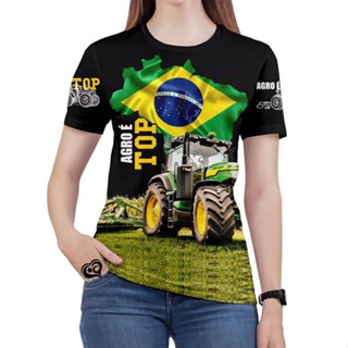 Camiseta Agro E Top Feminina Blusa Agronomia Agropecuaria
