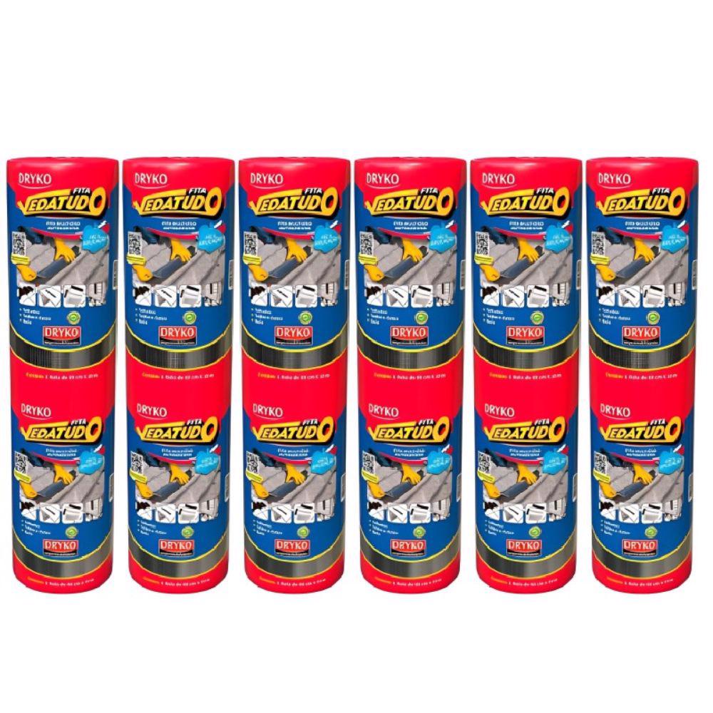 Fita Autoadesiva Asfáltica Vedatudo 60 cm x 10 m 6 Unidades DRYKO - Home & Living
