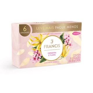 Sabonete Francis Clássico Cerejeira e Ylang 6 Unidades com 90g Cada