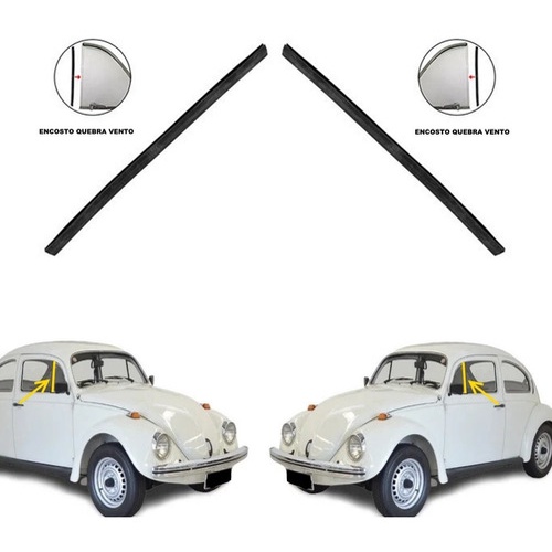 Par Borracha Traseira Vedacao Encosto Quebra Vento Fusca em Oferta na Shopee