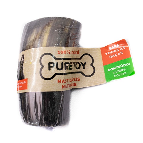 Osso Puretoy Chifre Bovino para Cães 1 unidade