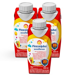 Kit 3 Bebida Láctea Piracanjuba Excellence 200ml