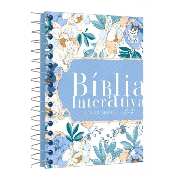 Bíblia Interativa Estude, Medite e Anote | King James | Capa Dura Espiral | Graça