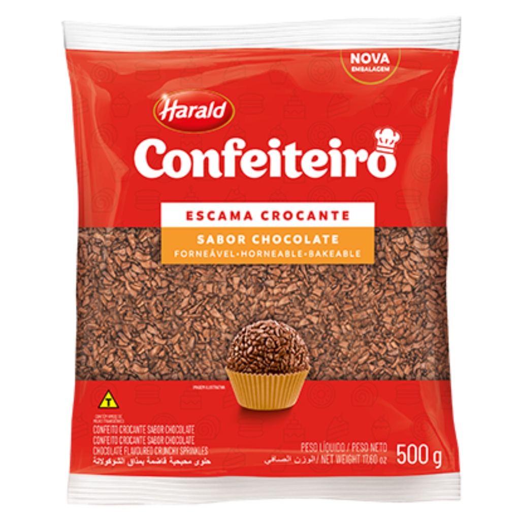 ESCAMA CROC. CHOC. CONFEITO 500GR HARALD
