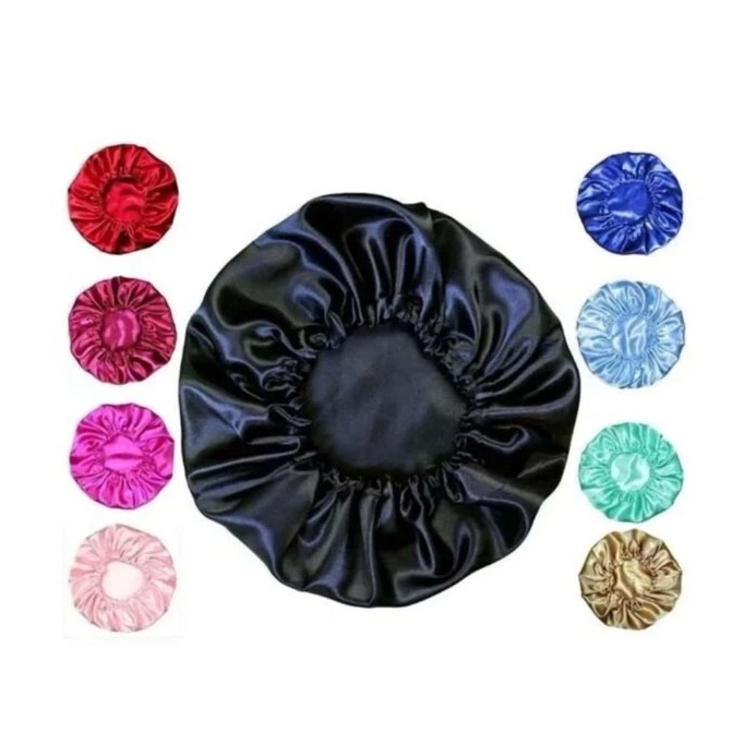 Touca de Cetim Anti Frizz Com Elástico Multicores Maleavel Para Cabelo