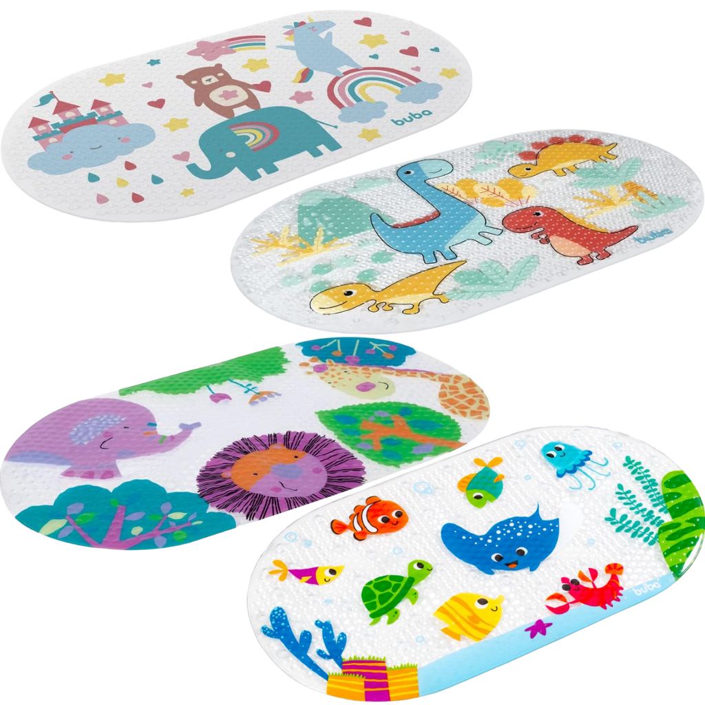 Tapete Antiderrapante Com Ventosas Para Banho Infantil Buba em Oferta na Shopee