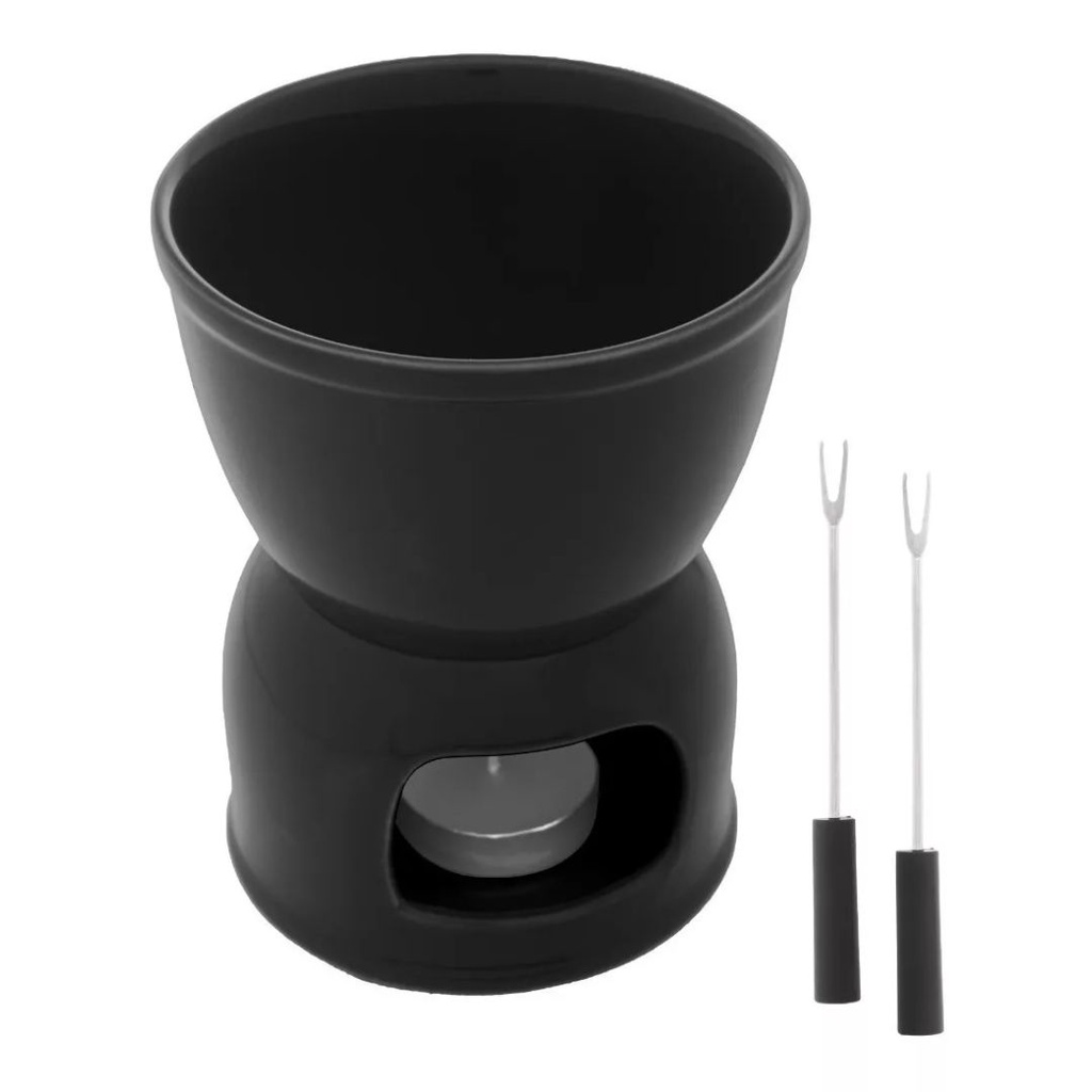 Aparelho De Fondue 4 Pecas 2 Pessoas Preto 400ml Wolf em Oferta na Shopee