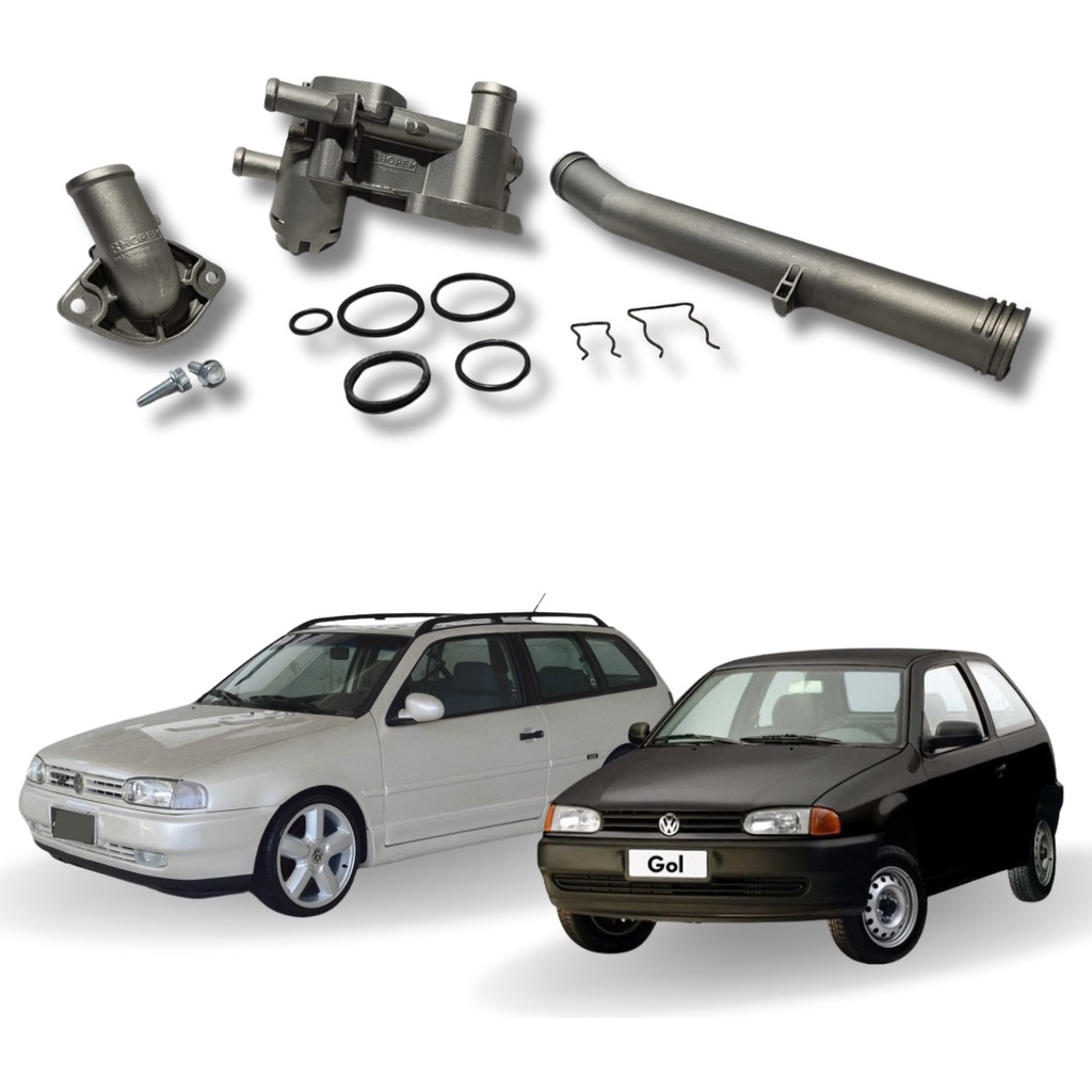 Kit Carcaça Válvula Termostática Gol G2 G3 G4 Alumínio C/ar
