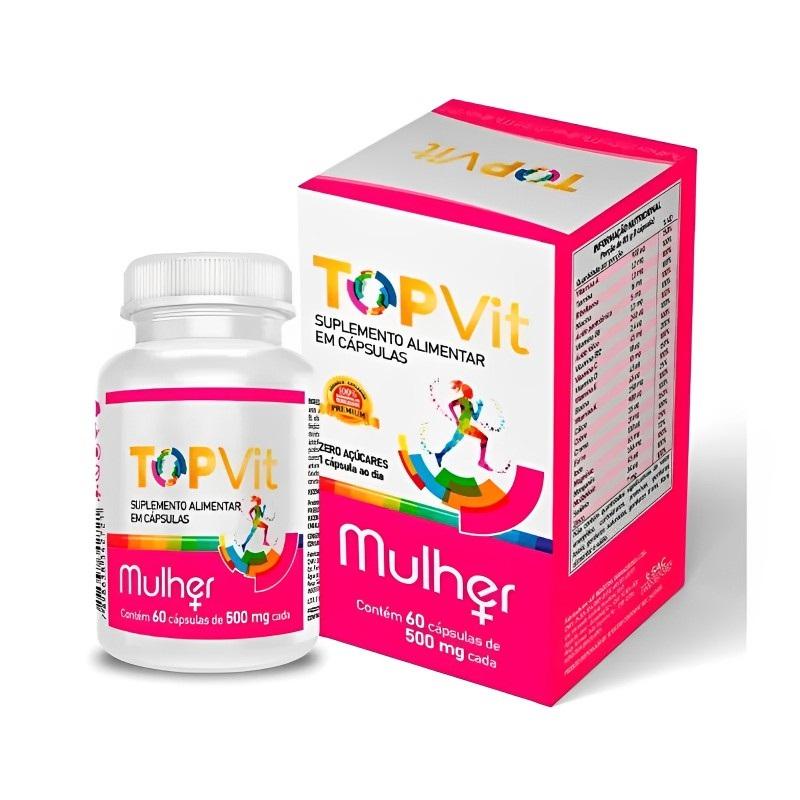 Vitamina E Minerais Topvit Mulher 23 Nutrientes 60 Cápsulas