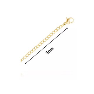 Extensor Alongador Prolongador de 5 cm Banhado para Colar ou Pulseira Ouro 18k