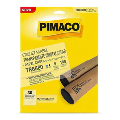 Etiqueta Transparente TR6580 com 150 unidades Pimaco