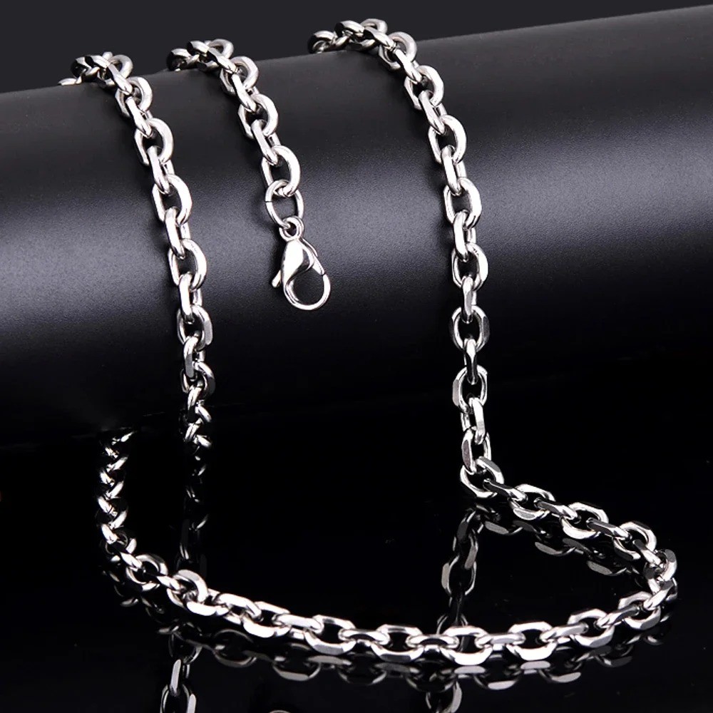 Corrente Masculina 3mm Modelo Cadeado Prata Aço Inoxidável Legítimo em Oferta na Shopee