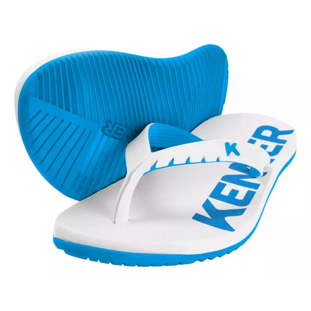 Sandália Chinelo Kenner Red Masculino Original DNN33 Branco e Azul
