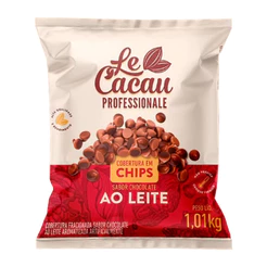 Chips Chocolate Forneáveis Ao Leite Cobertura 1,01kg - Le Cacau