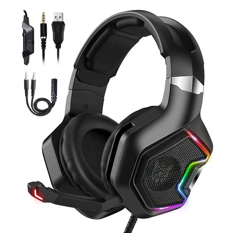 Fone De Ouvido Gamer Kp489 Headset Reduz Ruídos Supra Luzled em Oferta na Shopee