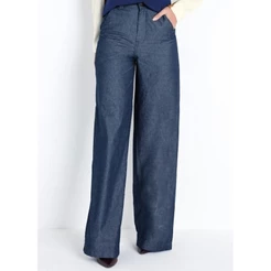 Calça Pantalona Azul Quintess