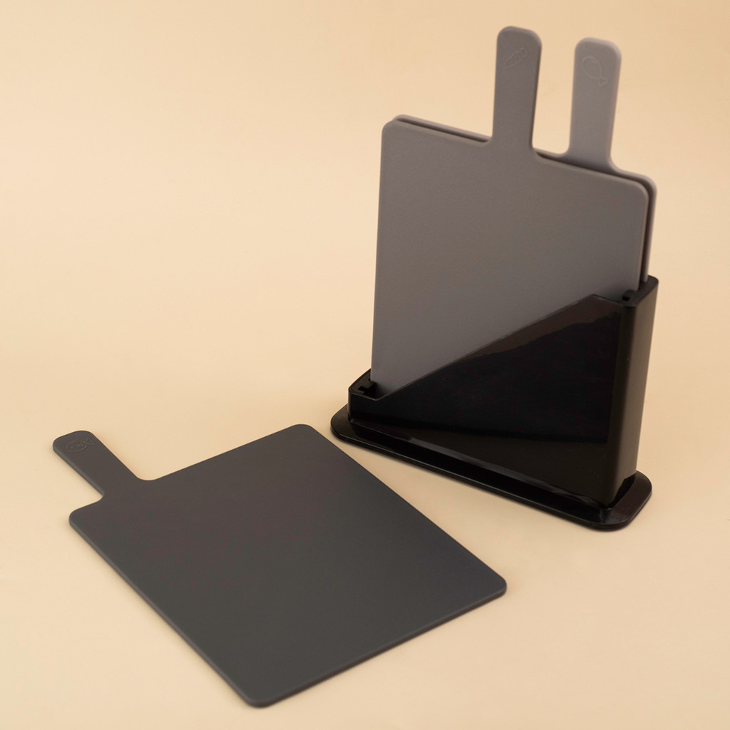 Kit 3 tábuas de corte com suporte vertical multiuso resistentes - Oikos — imagem 2 de 2