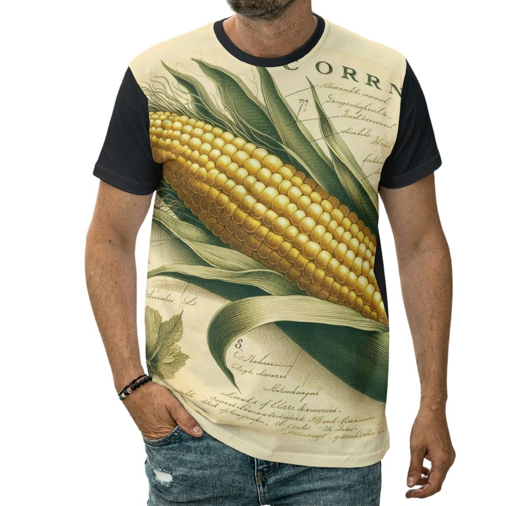 Camiseta Milho Cereal Alimento Humano Espiga Nutrição Comida