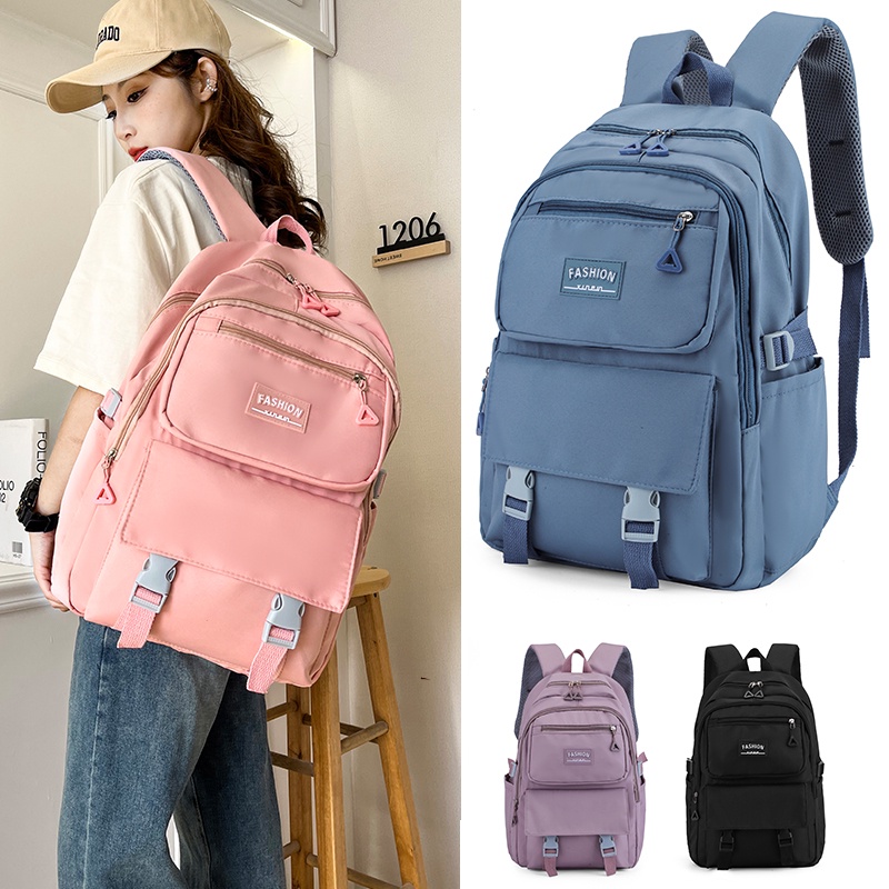 Mochila Feminina Escolar Passeio Coreano Grande Capacidade Impermeável Pronta Entrega