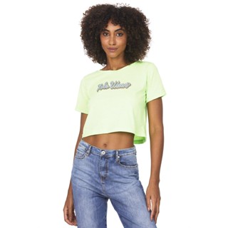 Camiseta Feminina Malha Neon Polo Wear Verde Médio