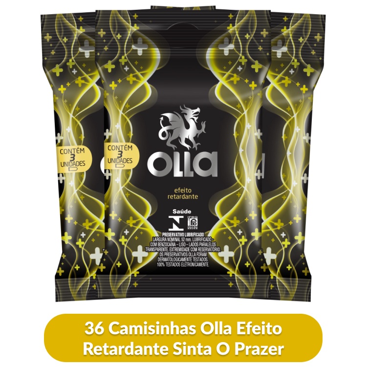 36 Camisinha Preservativo Olla Efeito Retardante