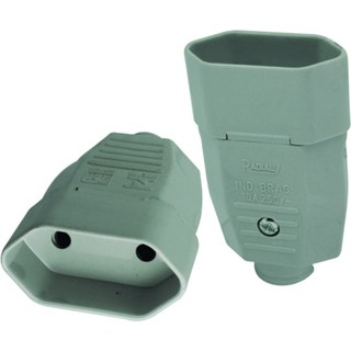 Plugue Fêmea Cinza 10a 2 Pólos Radial 1501.101