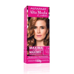 Tintura Alta Moda 7.4 Louro Médio Acobreado