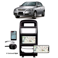Multimídia GM Astra Hatch/Sedan 1998 a 2013 Espelhamento Bluetooth USB SD Card + Moldura + Câmera Borboleta
