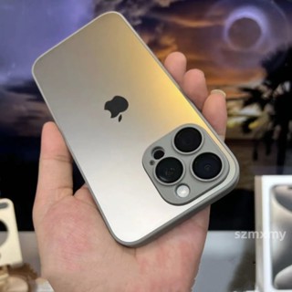 Caixa Nano AG Frosted Hard Phone Para Iphone 15 Plus 14 13 12 Pro Max Com Proteção Contra Queda De Lente De Vidro
