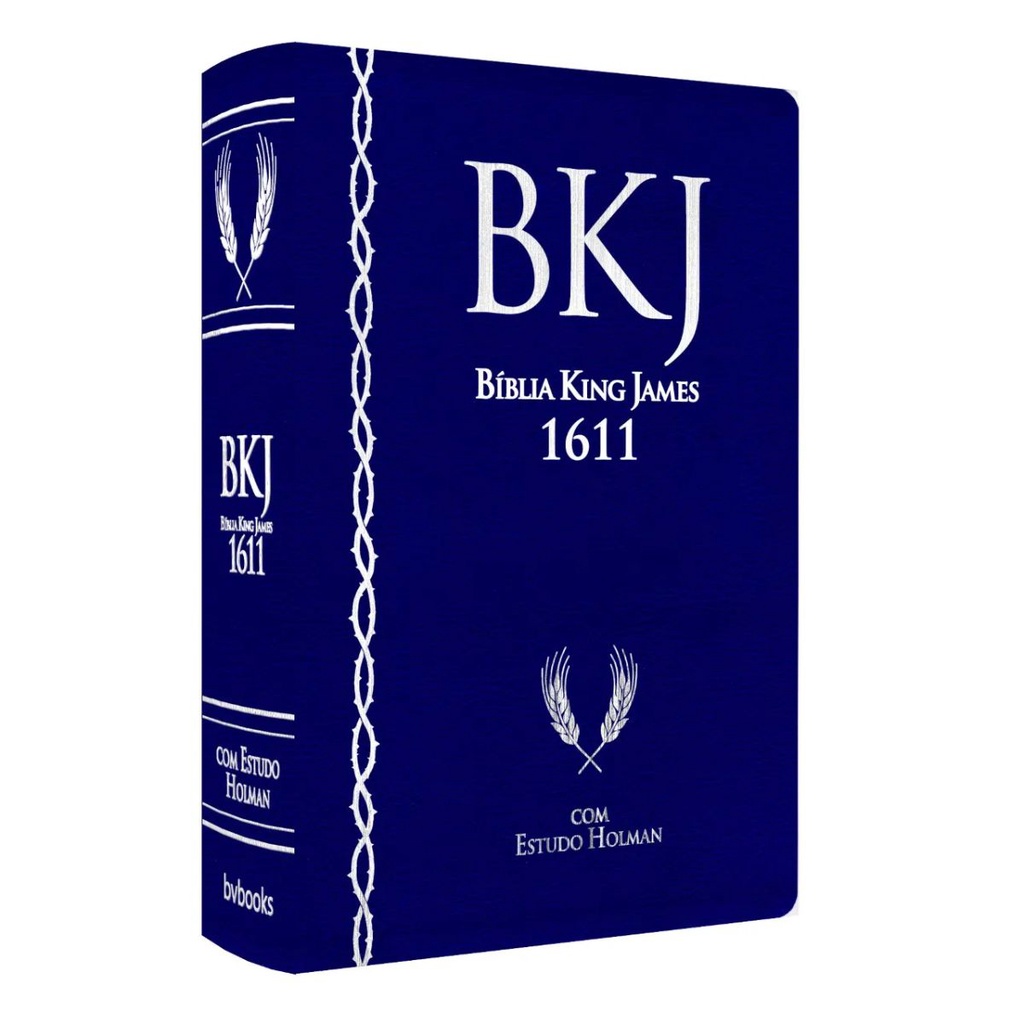 Bíblia King James 1611 com Estudo Holman | Palavras de Jesus Deus e Espírito Santo em Vermelho | Mapas | AZUL em Oferta na Shopee