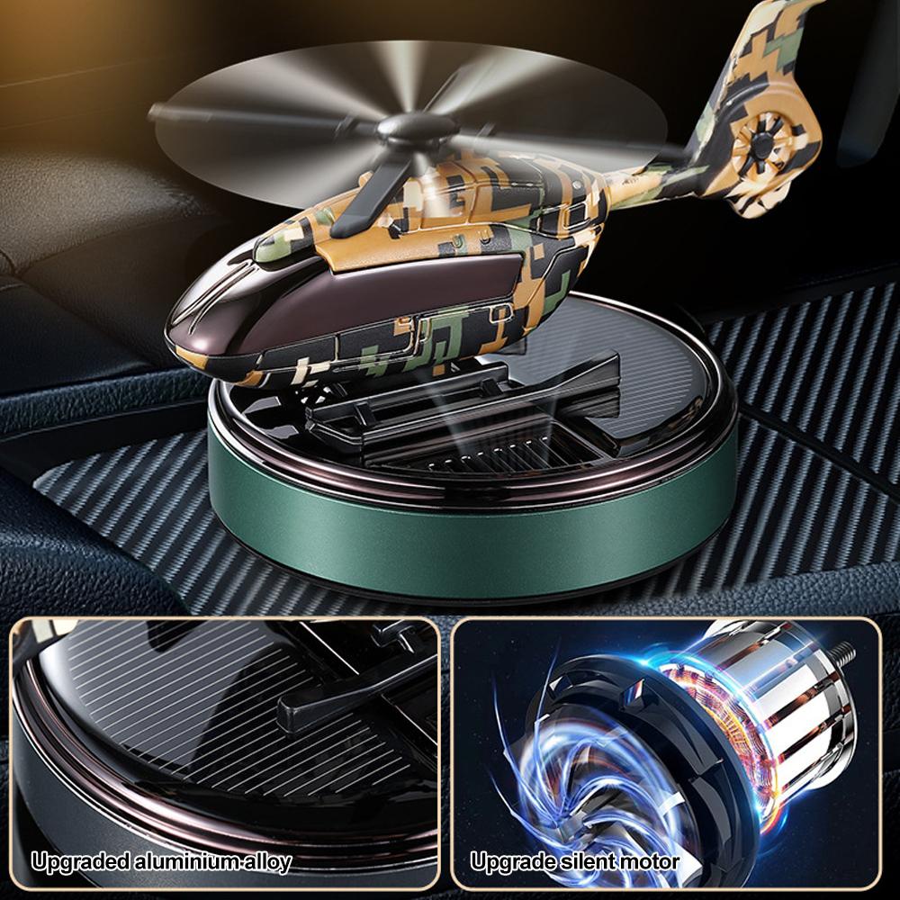 UQUEEN Solar Car Carro Interior Helicóptero Acessórios De Decoração Hélice Rotativa Auto Suprimentos K6U3