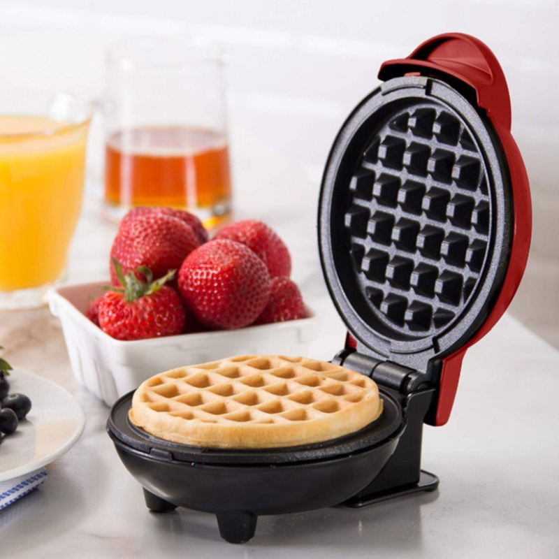 Máquina De Waffle 110v Panela De Waffles Elétrica Portátil Antiaderente Assadeira Compacta Coração Mini Donuts Rosquinhas Waffer Wafer Wafle Doce Confeitaria