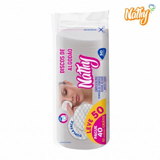 2pcts Disco Algodão nathy 50 und P/ Rosto Facial