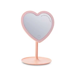 Espelho de mesa com led coracao rosa - Imaginarium