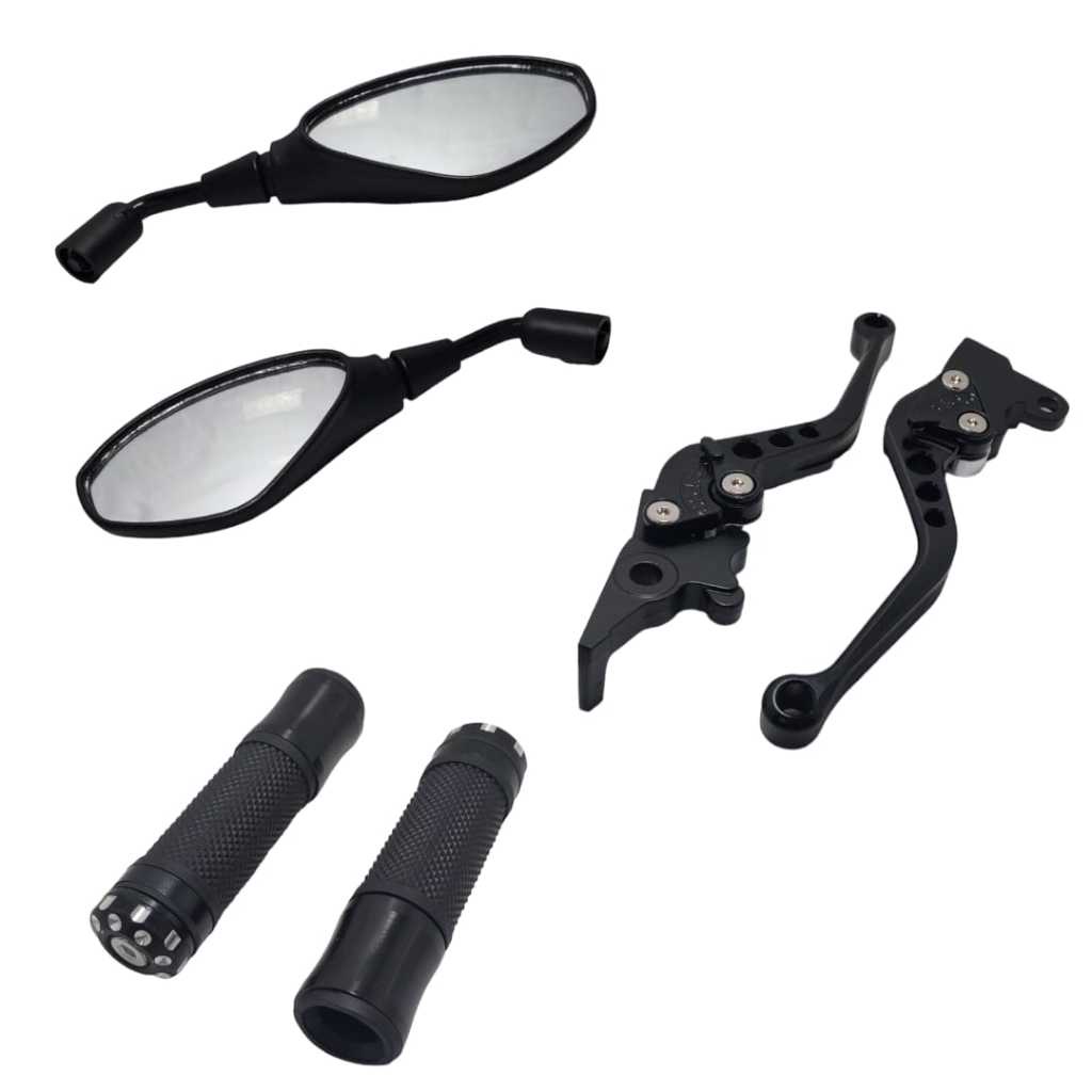 Kit Retrovisor Bmw Haste Curta Manete Manopla Cbx Twister Cb 300