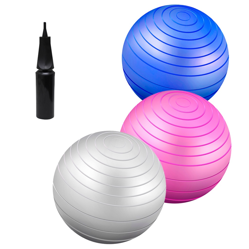 Bola De Pilates Suiça Yoga 85 Cm Com Bomba Fisioterapia