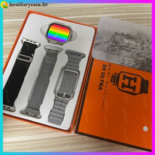 (Entrega rápida)2023 S9 Ultra Smart Watch TWS Telefone Auricular Dois Em Um Smartwatch De 2,02 Polegadas Série PK 8