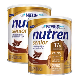 Kit 2 Nutren Senior Complemento Alimentar Chocolate 740g