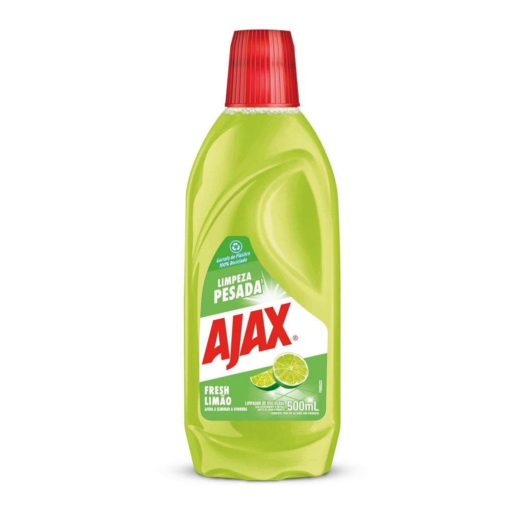 Limpador Diluível Ajax Fresh Lemon 500ml em Oferta na Shopee