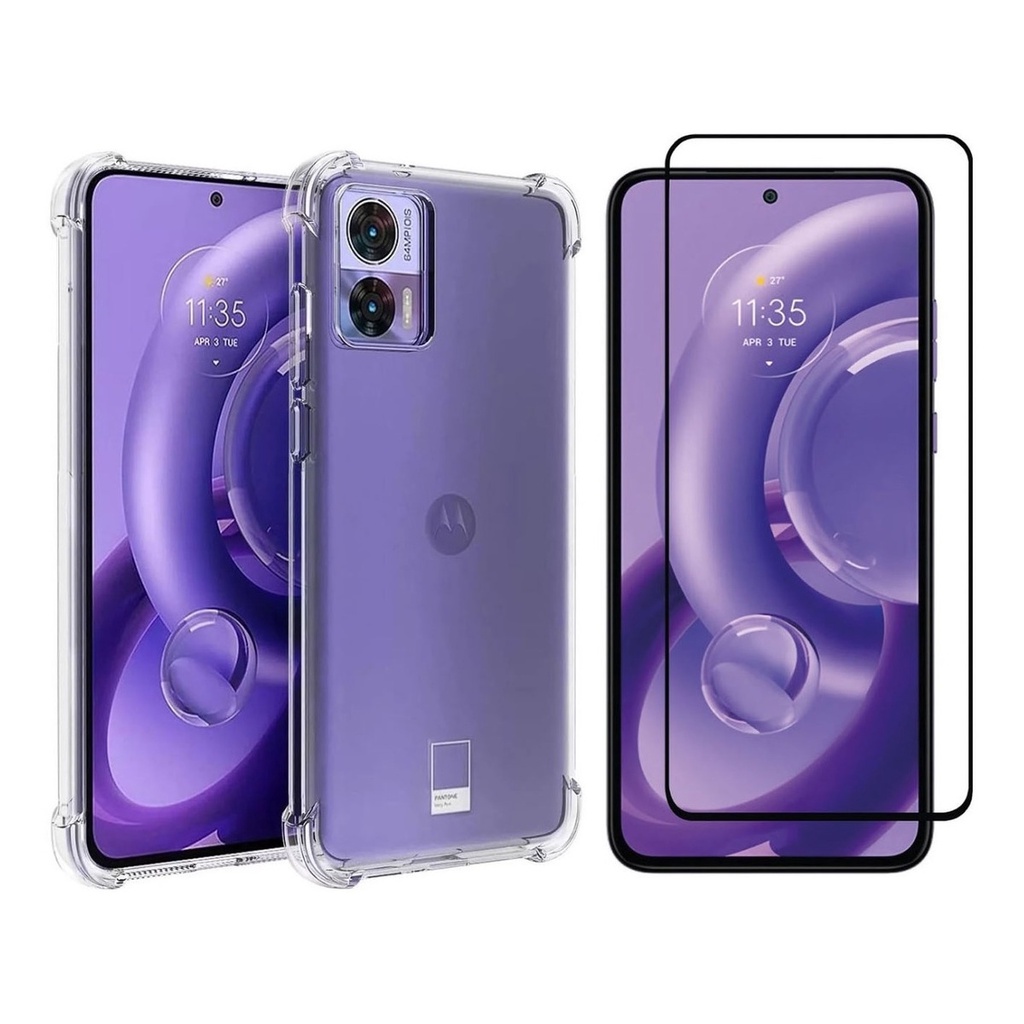 Capa Case Capinha Anti Impacto Compatível Com Motorola Moto Edge 30 Neo + Película 3D Vidro Temperado em Oferta na Shopee