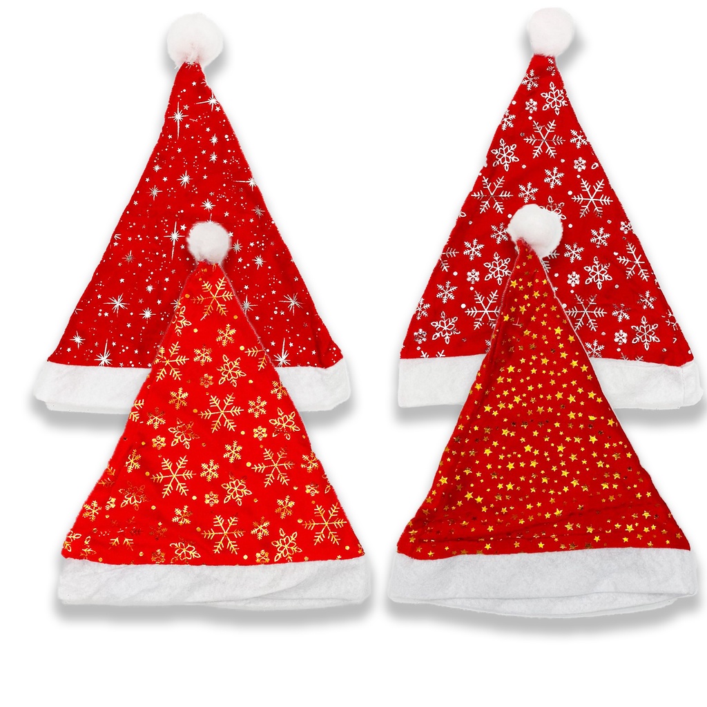 Gorro De Natal Touca Estampado Natalina De Papai Noel Mamae Decoração Acessório