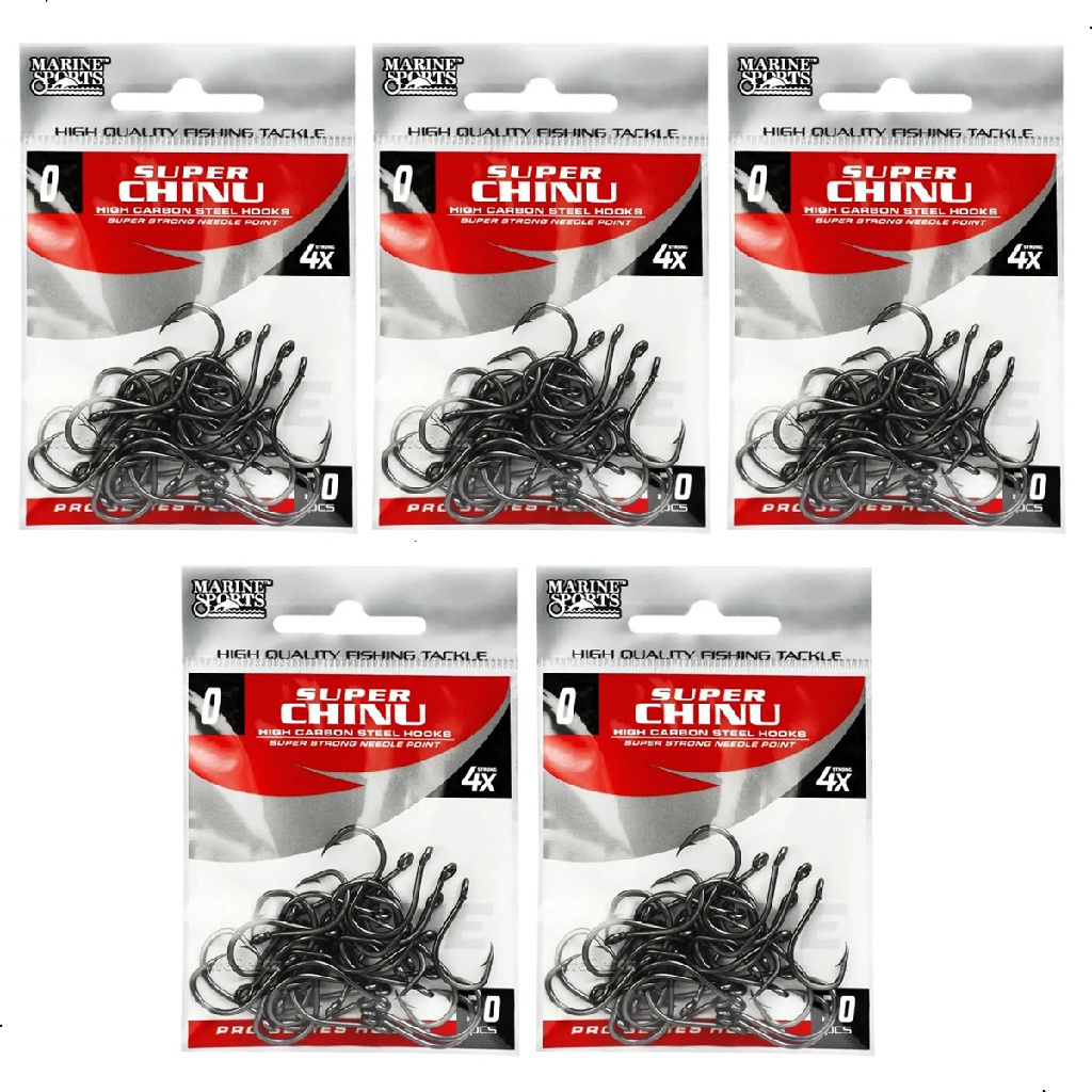 Kit 210pçs Anzol Super Chinu Strong Marine N°2 ao 10 Black em Oferta na Shopee