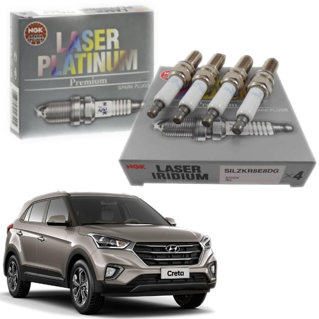 Jogo De Vela Hyundai Creta 2.0 16v 166cv Ngk Silzkr8e8dg em Oferta na Shopee