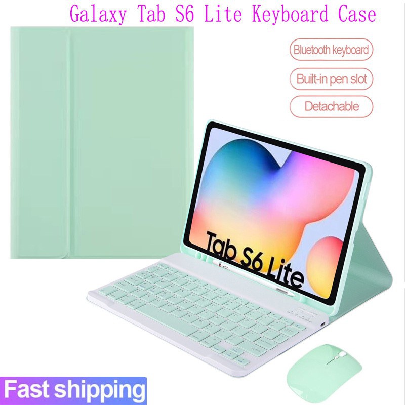 Caso Teclado Bluetooth sem fio para Samsung Galaxy Tab S6 Lite10.4 SM-P610 SM-P615 SM-P613 SM-P619 P620 2024 Magnético sem fio Bluetooth teclado mouse caso capa invólucro