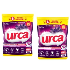 Kit 2 Lava Roupas Pó Concentrado Urca Lavanda Sachê - 800G