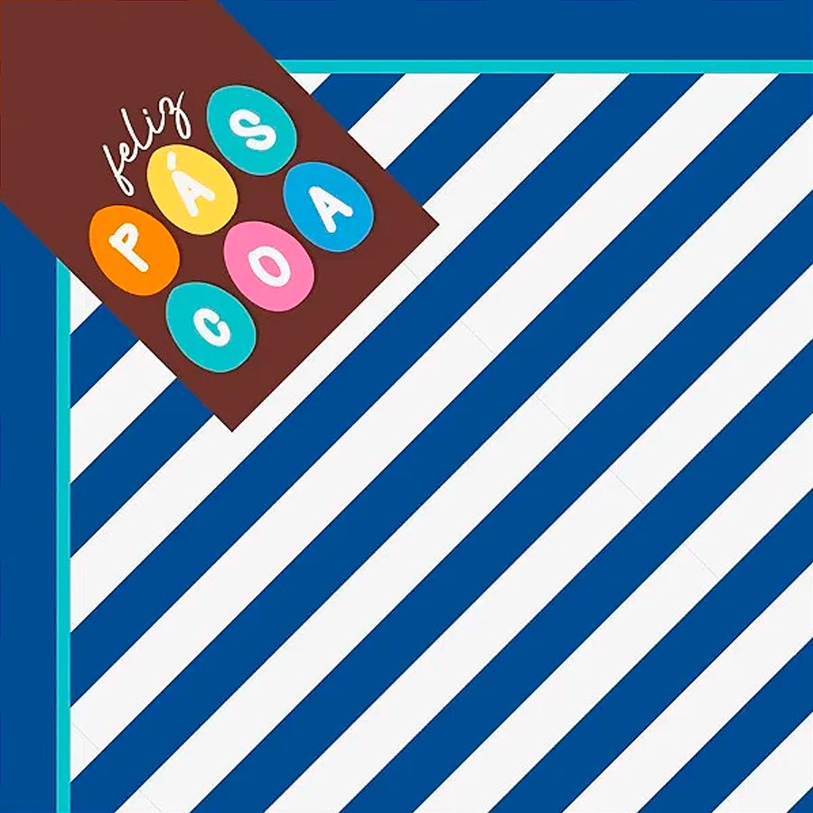 Saco Express 32x32cm para Ovos de 150g a 200g - Happy Azul - 25 unidades - Cromus - Rizzo Distribuidora