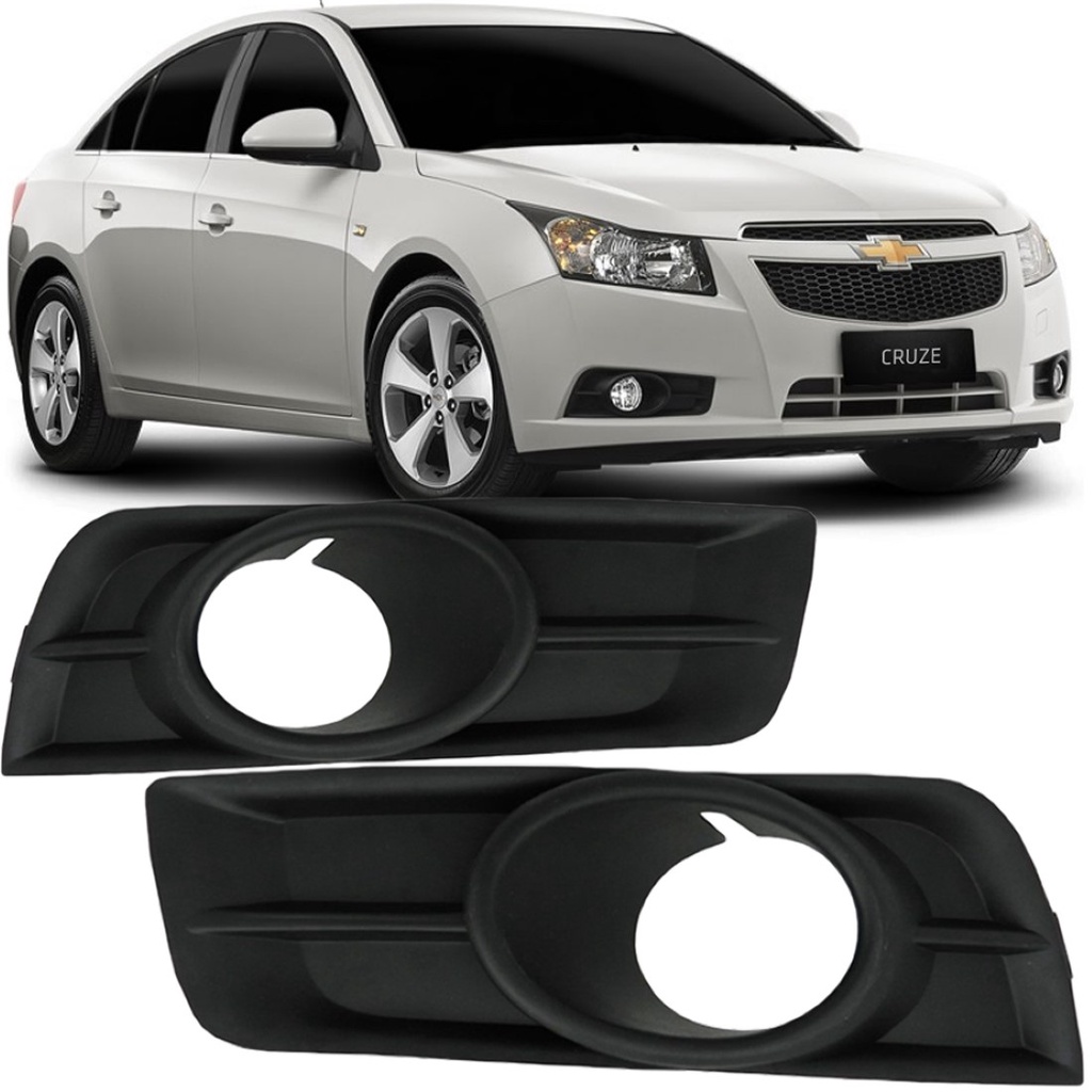 Par Grade Moldura Farol Milha Para Cruze Sedan 2012 2013 2014